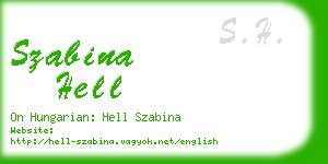 szabina hell business card